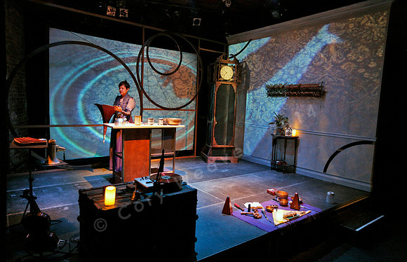 Prototype Festival Sunken Cathedral by Bora Yoon. Featuring Korean traditional dance and drumming artist Vong Pak, projections by Adam Larsen, set by Tom Lee, interaction design by R. Luke DuBois, and