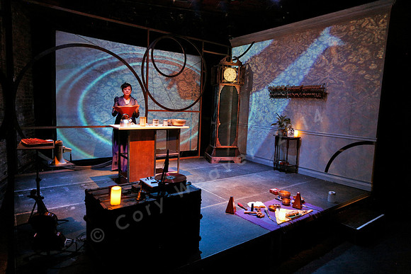 Prototype Festival Sunken Cathedral by Bora Yoon. Featuring Korean traditional dance and drumming artist Vong Pak, projections by Adam Larsen, set by Tom Lee, interaction design by R. Luke DuBois, and