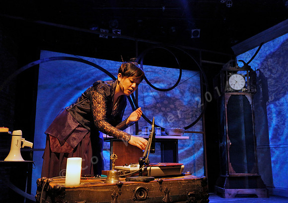 Prototype Festival Sunken Cathedral by Bora Yoon. Featuring Korean traditional dance and drumming artist Vong Pak, projections by Adam Larsen, set by Tom Lee, interaction design by R. Luke DuBois, and