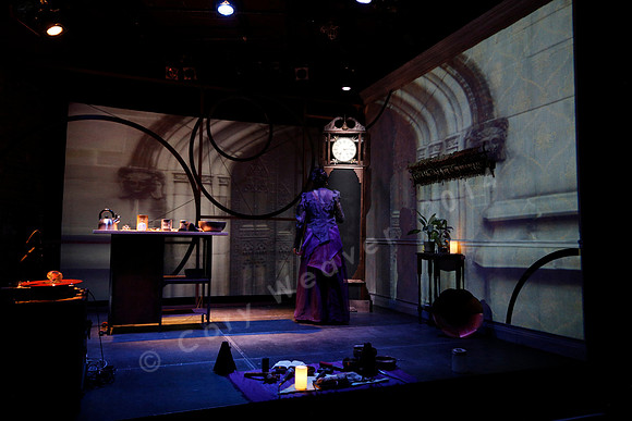Prototype Festival Sunken Cathedral by Bora Yoon. Featuring Korean traditional dance and drumming artist Vong Pak, projections by Adam Larsen, set by Tom Lee, interaction design by R. Luke DuBois, and