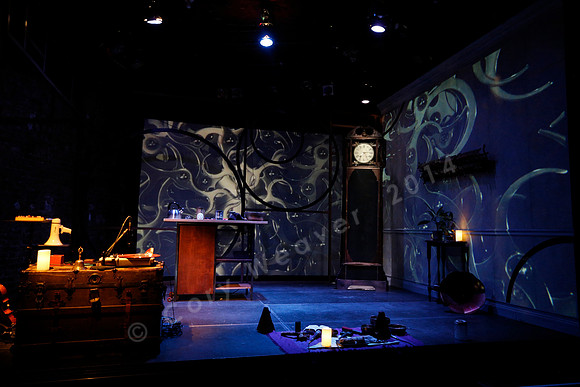 Prototype Festival Sunken Cathedral by Bora Yoon. Featuring Korean traditional dance and drumming artist Vong Pak, projections by Adam Larsen, set by Tom Lee, interaction design by R. Luke DuBois, and