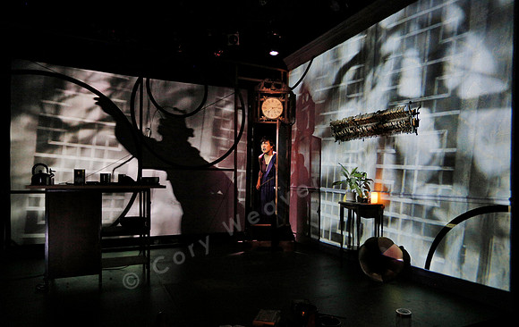 Prototype Festival Sunken Cathedral by Bora Yoon. Featuring Korean traditional dance and drumming artist Vong Pak, projections by Adam Larsen, set by Tom Lee, interaction design by R. Luke DuBois, and