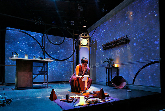 Prototype Festival Sunken Cathedral by Bora Yoon. Featuring Korean traditional dance and drumming artist Vong Pak, projections by Adam Larsen, set by Tom Lee, interaction design by R. Luke DuBois, and