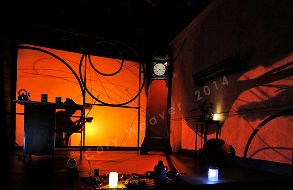 Prototype Festival Sunken Cathedral by Bora Yoon. Featuring Korean traditional dance and drumming artist Vong Pak, projections by Adam Larsen, set by Tom Lee, interaction design by R. Luke DuBois, and