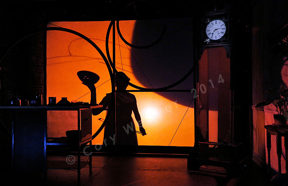 Prototype Festival Sunken Cathedral by Bora Yoon. Featuring Korean traditional dance and drumming artist Vong Pak, projections by Adam Larsen, set by Tom Lee, interaction design by R. Luke DuBois, and