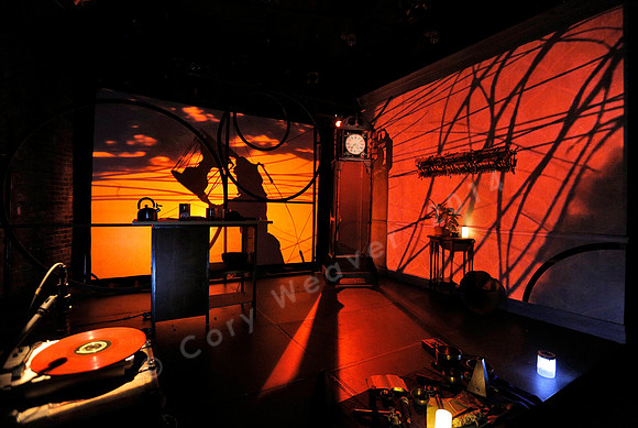 Prototype Festival Sunken Cathedral by Bora Yoon. Featuring Korean traditional dance and drumming artist Vong Pak, projections by Adam Larsen, set by Tom Lee, interaction design by R. Luke DuBois, and