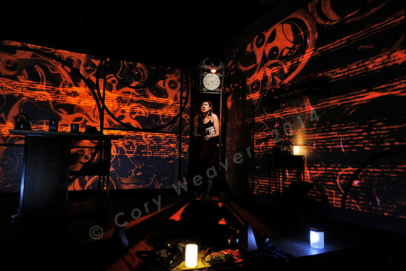 Prototype Festival Sunken Cathedral by Bora Yoon. Featuring Korean traditional dance and drumming artist Vong Pak, projections by Adam Larsen, set by Tom Lee, interaction design by R. Luke DuBois, and