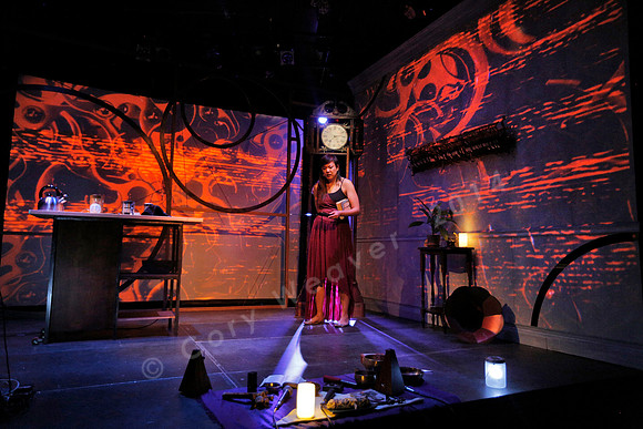 Prototype Festival Sunken Cathedral by Bora Yoon. Featuring Korean traditional dance and drumming artist Vong Pak, projections by Adam Larsen, set by Tom Lee, interaction design by R. Luke DuBois, and