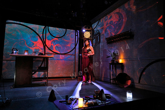 Prototype Festival Sunken Cathedral by Bora Yoon. Featuring Korean traditional dance and drumming artist Vong Pak, projections by Adam Larsen, set by Tom Lee, interaction design by R. Luke DuBois, and