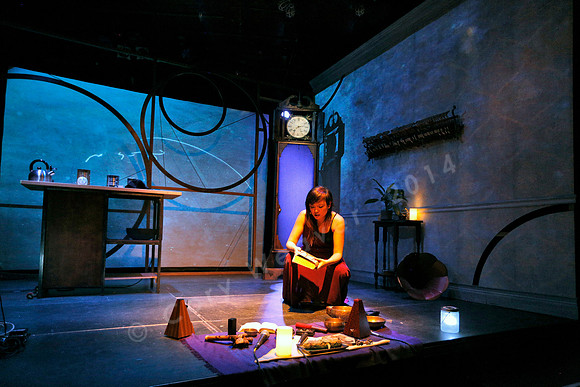 Prototype Festival Sunken Cathedral by Bora Yoon. Featuring Korean traditional dance and drumming artist Vong Pak, projections by Adam Larsen, set by Tom Lee, interaction design by R. Luke DuBois, and