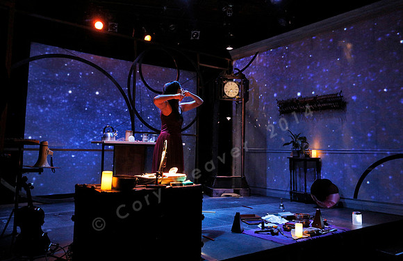 Prototype Festival Sunken Cathedral by Bora Yoon. Featuring Korean traditional dance and drumming artist Vong Pak, projections by Adam Larsen, set by Tom Lee, interaction design by R. Luke DuBois, and