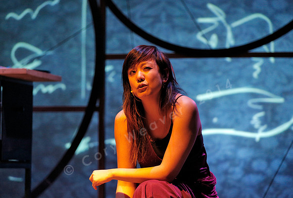 Prototype Festival Sunken Cathedral by Bora Yoon. Featuring Korean traditional dance and drumming artist Vong Pak, projections by Adam Larsen, set by Tom Lee, interaction design by R. Luke DuBois, and