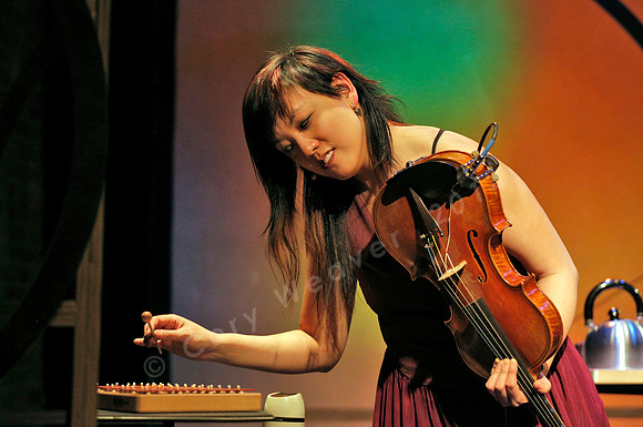 Prototype Festival Sunken Cathedral by Bora Yoon. Featuring Korean traditional dance and drumming artist Vong Pak, projections by Adam Larsen, set by Tom Lee, interaction design by R. Luke DuBois, and