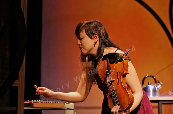 Prototype Festival Sunken Cathedral by Bora Yoon. Featuring Korean traditional dance and drumming artist Vong Pak, projections by Adam Larsen, set by Tom Lee, interaction design by R. Luke DuBois, and