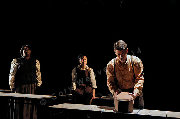 Prototype Festival presents “The Scarlet Ibis” Directed by Mallory Catlett, Music Direction by Steven Osgood, Puppetry Design by Tom Lee, Set Design by Joseph Silovsky, Lighting Design by Jeanette Oi-