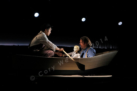 Prototype Festival presents “The Scarlet Ibis” Directed by Mallory Catlett, Music Direction by Steven Osgood, Puppetry Design by Tom Lee, Set Design by Joseph Silovsky, Lighting Design by Jeanette Oi-