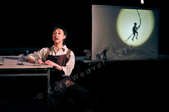 Prototype Festival presents “The Scarlet Ibis” Directed by Mallory Catlett, Music Direction by Steven Osgood, Puppetry Design by Tom Lee, Set Design by Joseph Silovsky, Lighting Design by Jeanette Oi-