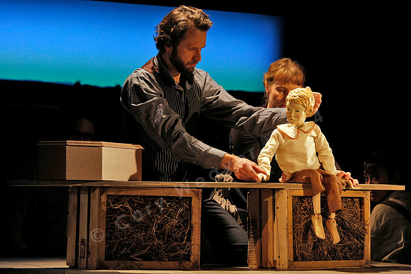 Prototype Festival presents “The Scarlet Ibis” Directed by Mallory Catlett, Music Direction by Steven Osgood, Puppetry Design by Tom Lee, Set Design by Joseph Silovsky, Lighting Design by Jeanette Oi-