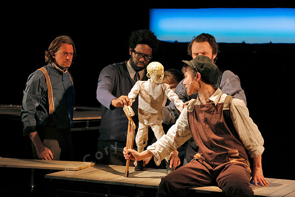 Prototype Festival presents “The Scarlet Ibis” Directed by Mallory Catlett, Music Direction by Steven Osgood, Puppetry Design by Tom Lee, Set Design by Joseph Silovsky, Lighting Design by Jeanette Oi-