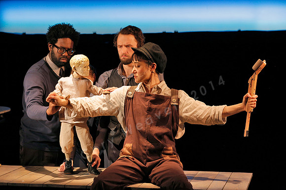 Prototype Festival presents “The Scarlet Ibis” Directed by Mallory Catlett, Music Direction by Steven Osgood, Puppetry Design by Tom Lee, Set Design by Joseph Silovsky, Lighting Design by Jeanette Oi-