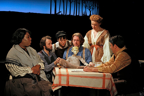 Prototype Festival presents “The Scarlet Ibis” Directed by Mallory Catlett, Music Direction by Steven Osgood, Puppetry Design by Tom Lee, Set Design by Joseph Silovsky, Lighting Design by Jeanette Oi-