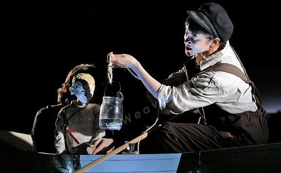 Prototype Festival presents “The Scarlet Ibis” Directed by Mallory Catlett, Music Direction by Steven Osgood, Puppetry Design by Tom Lee, Set Design by Joseph Silovsky, Lighting Design by Jeanette Oi-